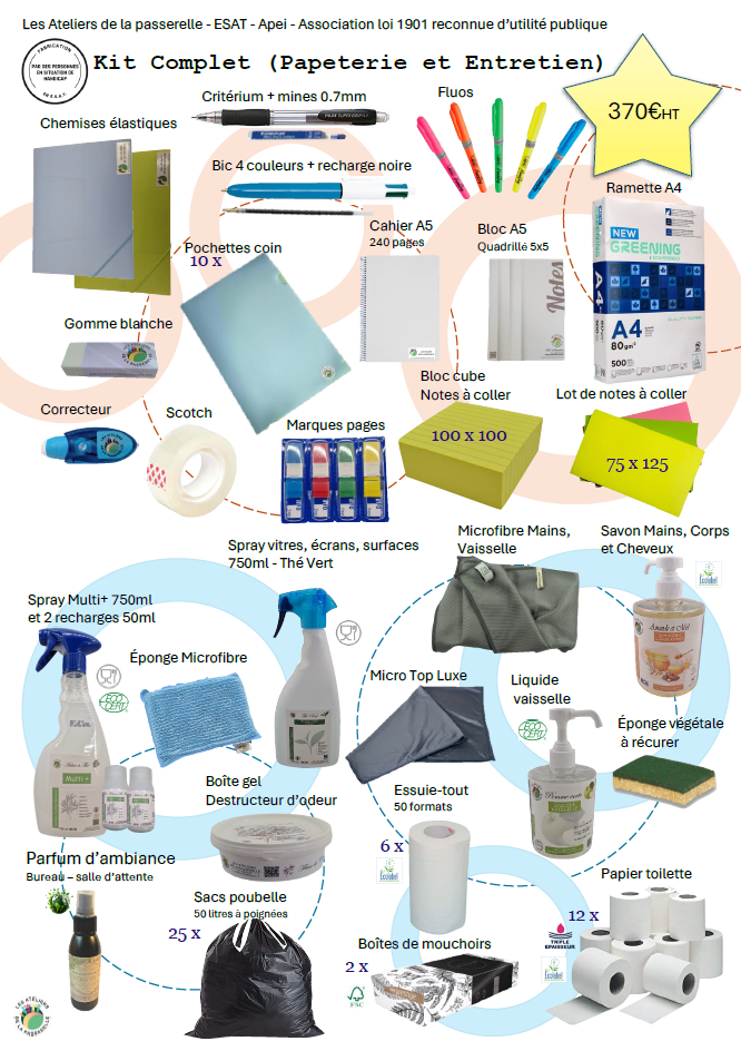 Kit Complet (Papeterie et Entretien)