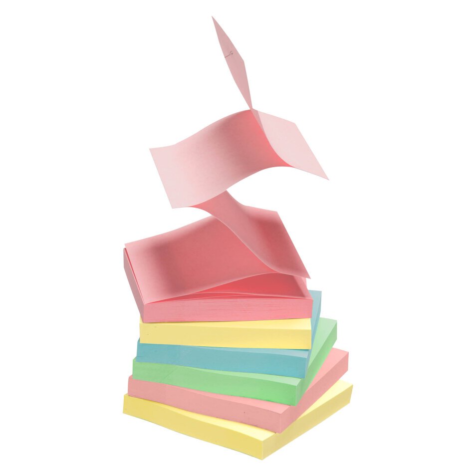 Notes à coller accordéon Pastel