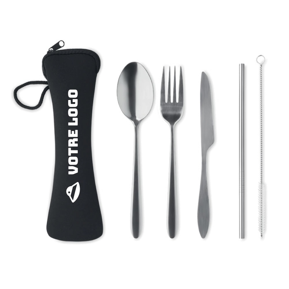 Set couverts inox + Sac de transport